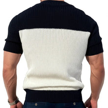 Load image into Gallery viewer, Men's Casual V-Neck Slim Fit Cotton Knitted Short Sleeve T-Shirt