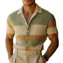 Load image into Gallery viewer, Men's Spring Fashion Simple Woven Slim Short Sleeve Shirt