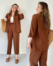 Load image into Gallery viewer, Shirt Collar Drop Shoulder Shirt & Trousers Co-Ords
