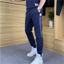 Load image into Gallery viewer, Men's High Stretch Short Sleeve Top & Jogging Pants 2-Piece Set