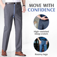 Load image into Gallery viewer, Men’s Pleated Ice Silk High-Waist Comfort Pants