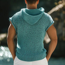 Load image into Gallery viewer, Men's Retro Casual Knit Hooded Tank Top