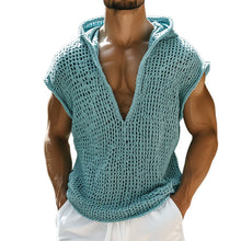 Load image into Gallery viewer, Men's Retro Casual Knit Hooded Tank Top
