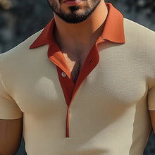 Load image into Gallery viewer, Men&#39;s Summer Business Polo Neck Slim Fit Knitted T-Shirt
