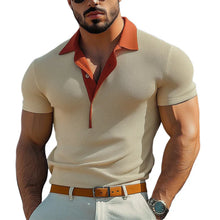 Load image into Gallery viewer, Men's Summer Business Polo Neck Slim Fit Knitted T-Shirt Sal
