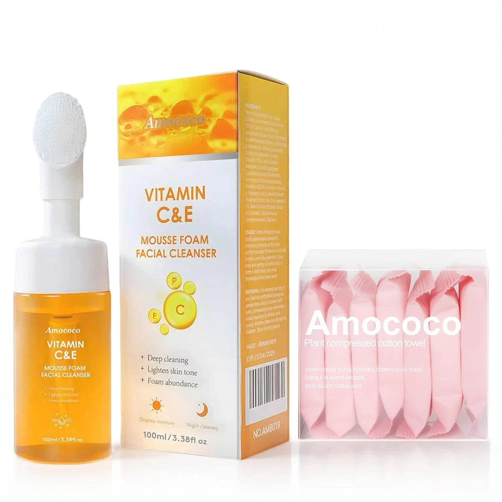 Vitamin C Foam Cleanser with Massage Brush