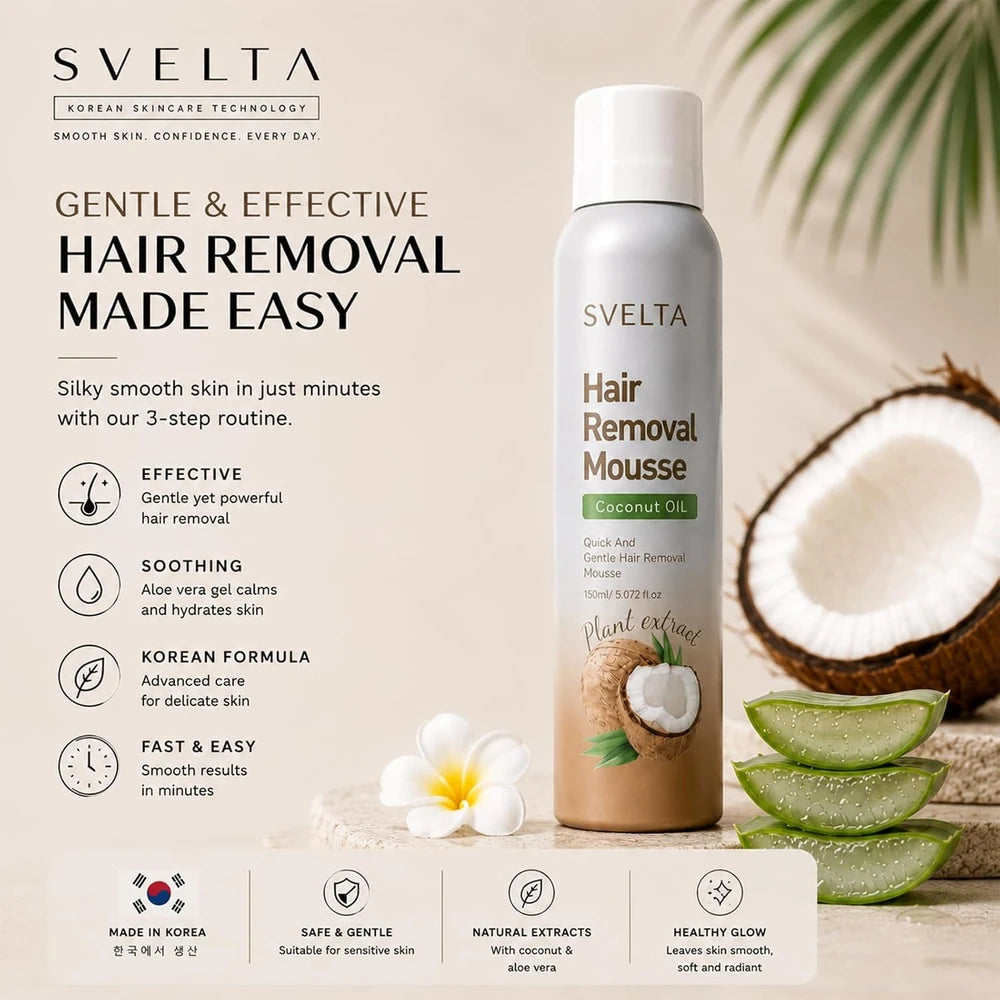 Coconut Hair Removal Mousse Kit