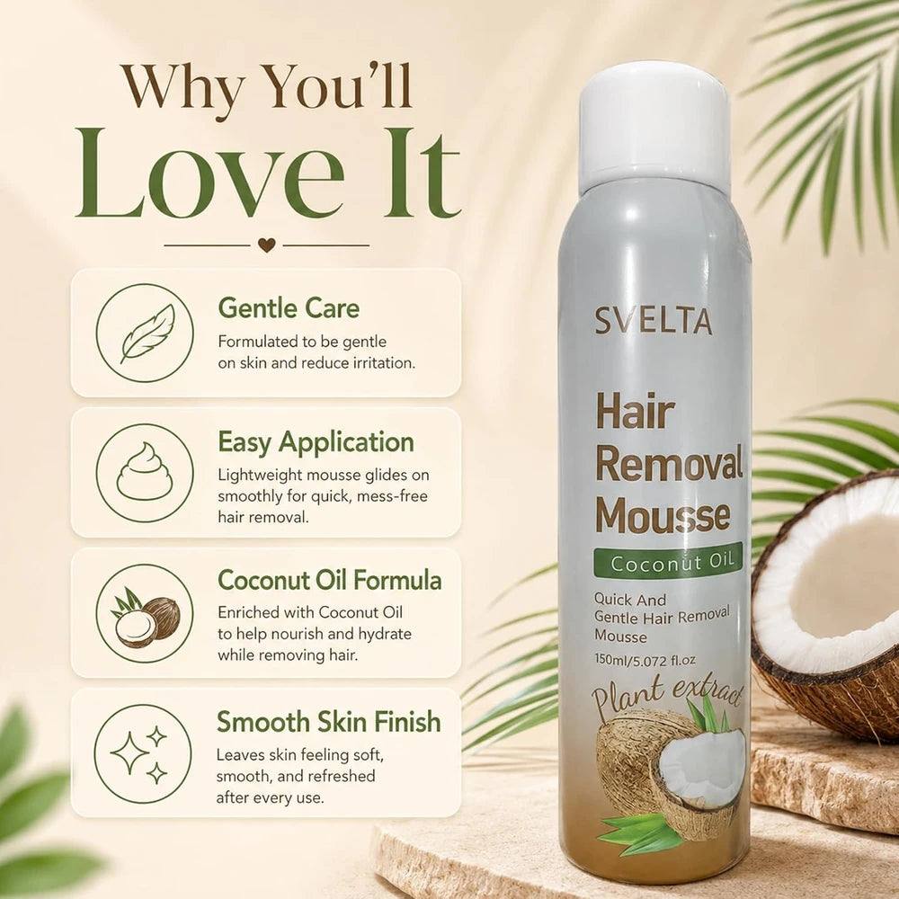 Coconut Hair Removal Mousse Kit
