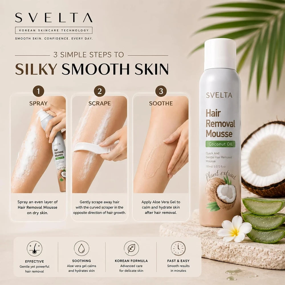 Coconut Hair Removal Mousse Kit