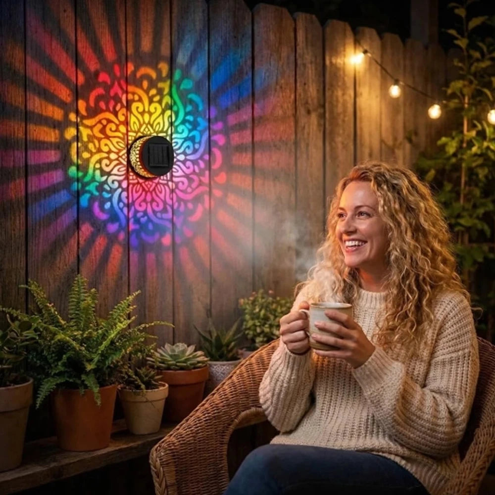 Solar Mandala Wall Light Projector