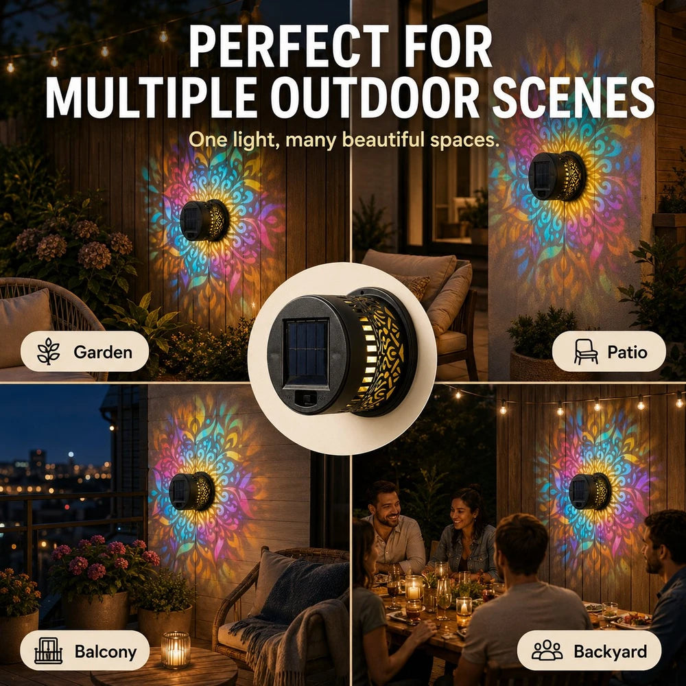 Solar Mandala Wall Light Projector