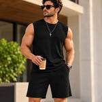 COOFANDY Men Knit Beach Set