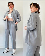 Load image into Gallery viewer, Shirt Collar Drop Shoulder Shirt &amp; Trousers Co-Ords
