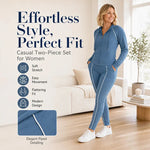 Women Athletic Zip-Up Tracksuit