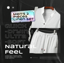 Load image into Gallery viewer, Men's 2 Pieces Linen Set Summer Outfits
