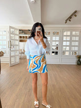 Load image into Gallery viewer, Two-Piece Camel Patterned Short Skirt Set
