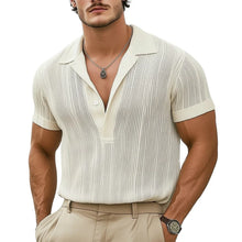 Load image into Gallery viewer, Men's Summer Classic Knitted Breathable V Neck T-Shirt
