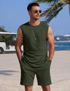 COOFANDY Men Knit Beach Set