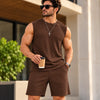COOFANDY Men Knit Beach Set