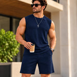 COOFANDY Men Knit Beach Set