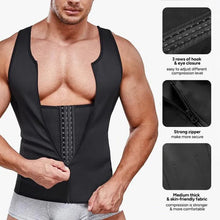 Load image into Gallery viewer, Men's slimming vest with zipper
